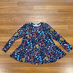 Hanna Andersson sz 10/140 cm Colorful & Flowy Floral Long Sleeve Dress